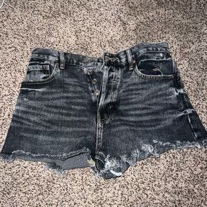 Vintage high rise Black Jean Shorts